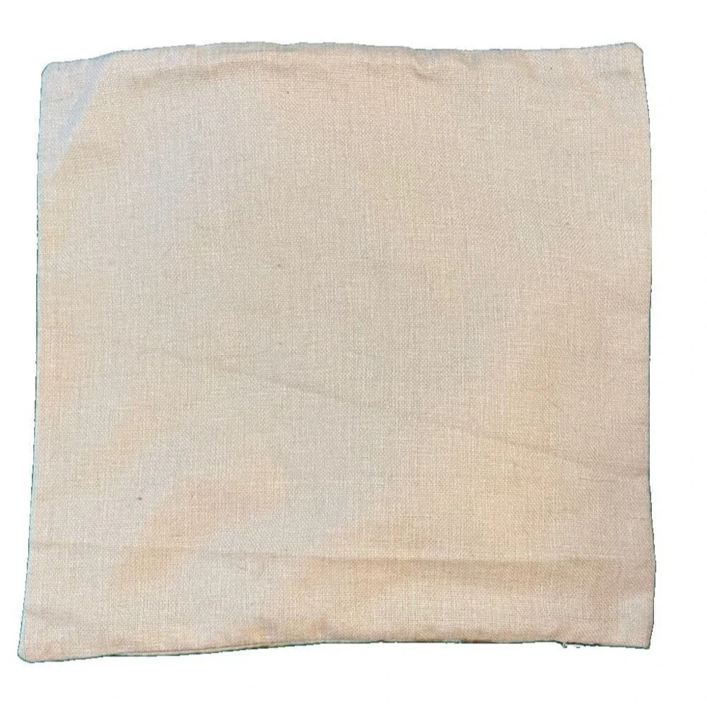 Yellow Gingko Leaves & Branches Burlap Throw Pillowcase 17 in x 17 in